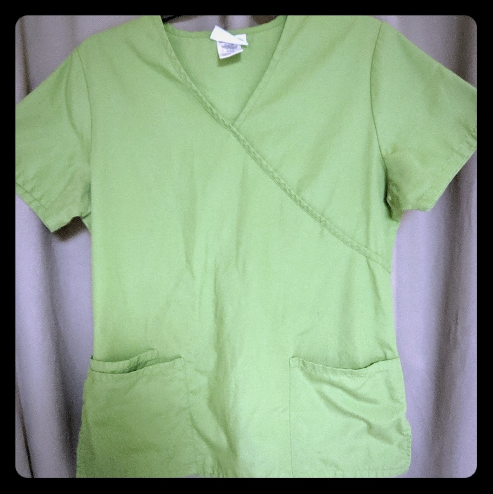 Green scrub top